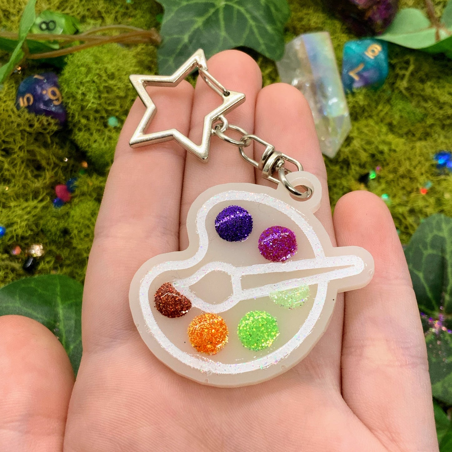 LIMITED paint palette keychains