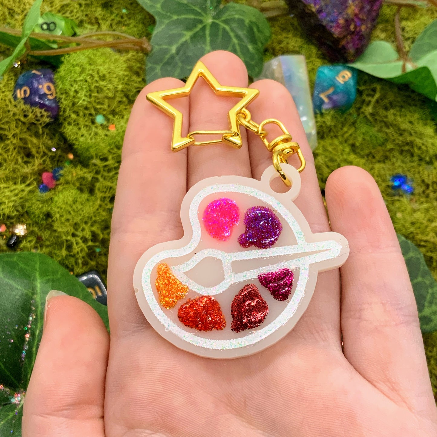 LIMITED paint palette keychains